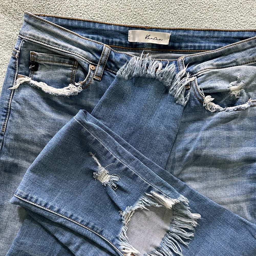 Blue Distressed Women Jeans